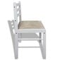 4 medinės valgomojo kėdės kvadratiniu atlošu, baltos цена и информация | Virtuvės ir valgomojo kėdės | pigu.lt