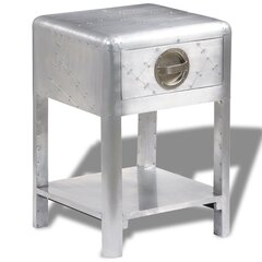 Алюминиевый столик с 1 выдвижным ящиком Aviator, серый цена и информация | Журнальные столики | pigu.lt