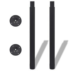 2 телескопические ножки стола, черные, 710 - 1 100 мм цена и информация | Ножки для мебели | pigu.lt