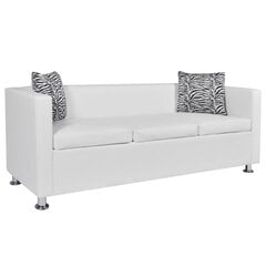 Trivietė sofa, baltos spalvos kaina ir informacija | Sofos | pigu.lt
