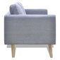 Šviesiai pilka dvivietė audiniu aptraukta sofa kaina ir informacija | Sofos | pigu.lt