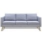 Šviesiai pilka trivietė audiniu aptraukta sofa kaina ir informacija | Sofos | pigu.lt