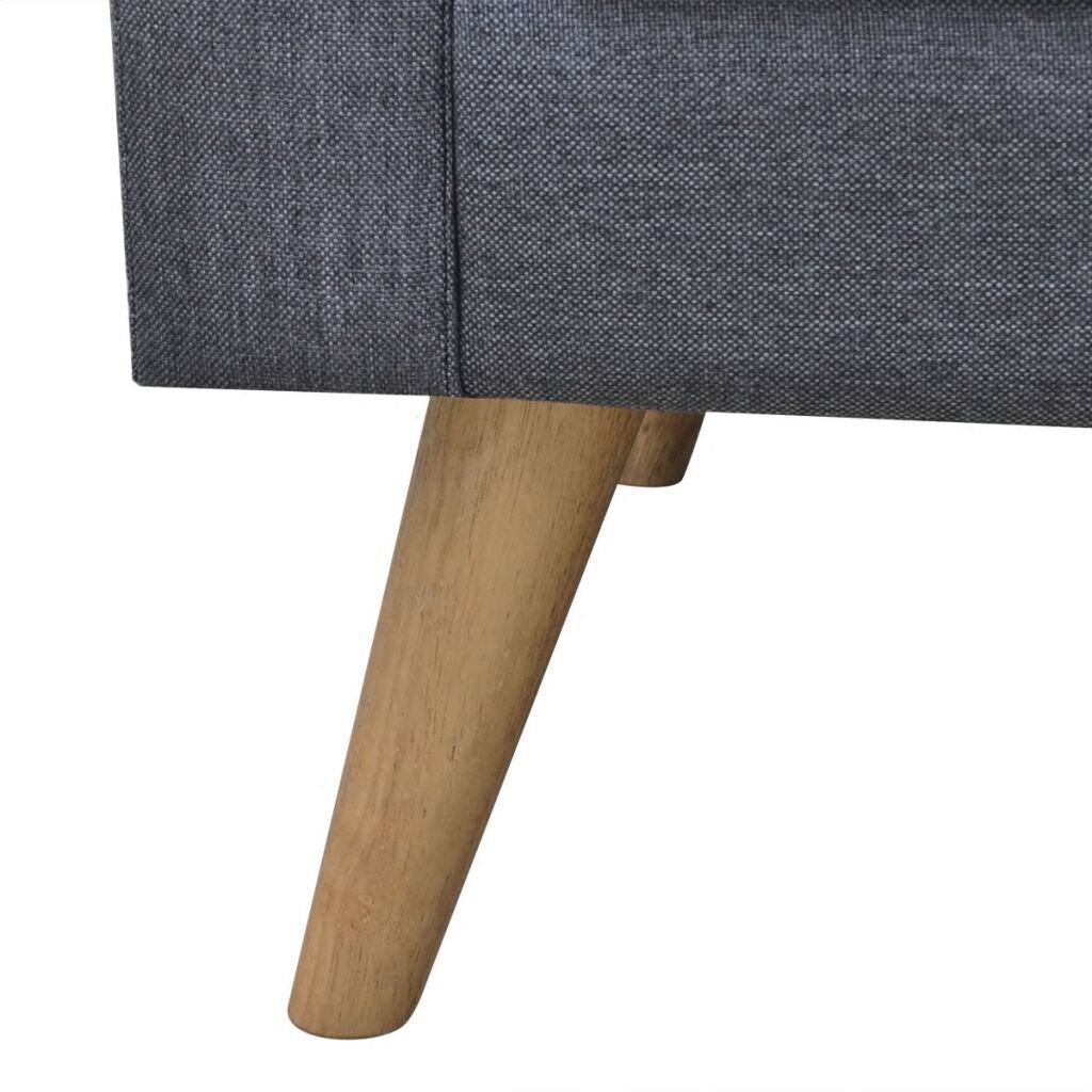 Tamsiai pilka trivietė audiniu aptraukta sofa kaina ir informacija | Sofos | pigu.lt