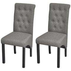 Обеденные стулья, обитые тканью, с высокой спинкой, 2 шт. цена и информация | Стулья для кухни и столовой | pigu.lt