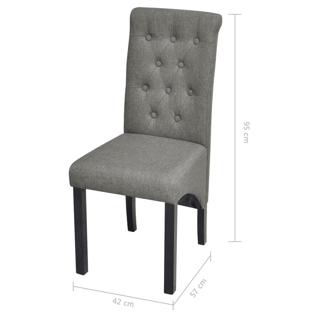 Valgomojo kėdės, aptrauktos audiniu, aukštu atlošu, 2 vnt. kaina ir informacija | Virtuvės ir valgomojo kėdės | pigu.lt
