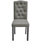 Valgomojo kėdės, aptrauktos audiniu, pilkos spalvos, 2 vnt. kaina ir informacija | Virtuvės ir valgomojo kėdės | pigu.lt
