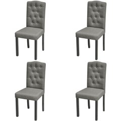 Обеденные стулья с тканевой обивкой, 4 шт. цена и информация | Стулья для кухни и столовой | pigu.lt