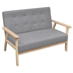 Retro medinė sofa, pilka kaina ir informacija | Sofos | pigu.lt