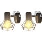 2 juodi industrinio stiliaus vieliniai sieniniai šviestuvai su LED kaina ir informacija | Sieniniai šviestuvai | pigu.lt