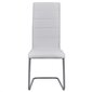 2 gembinės valgomojo kėdės aukštu atlošu, baltos kaina ir informacija | Virtuvės ir valgomojo kėdės | pigu.lt