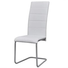 2 gembinės valgomojo kėdės aukštu atlošu, baltos kaina ir informacija | Virtuvės ir valgomojo kėdės | pigu.lt
