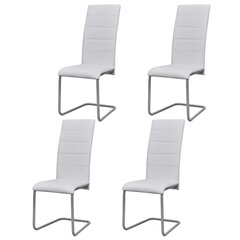 Консольные обеденные стулья с высокой спинкой, белые, 4 шт. цена и информация | Стулья для кухни и столовой | pigu.lt