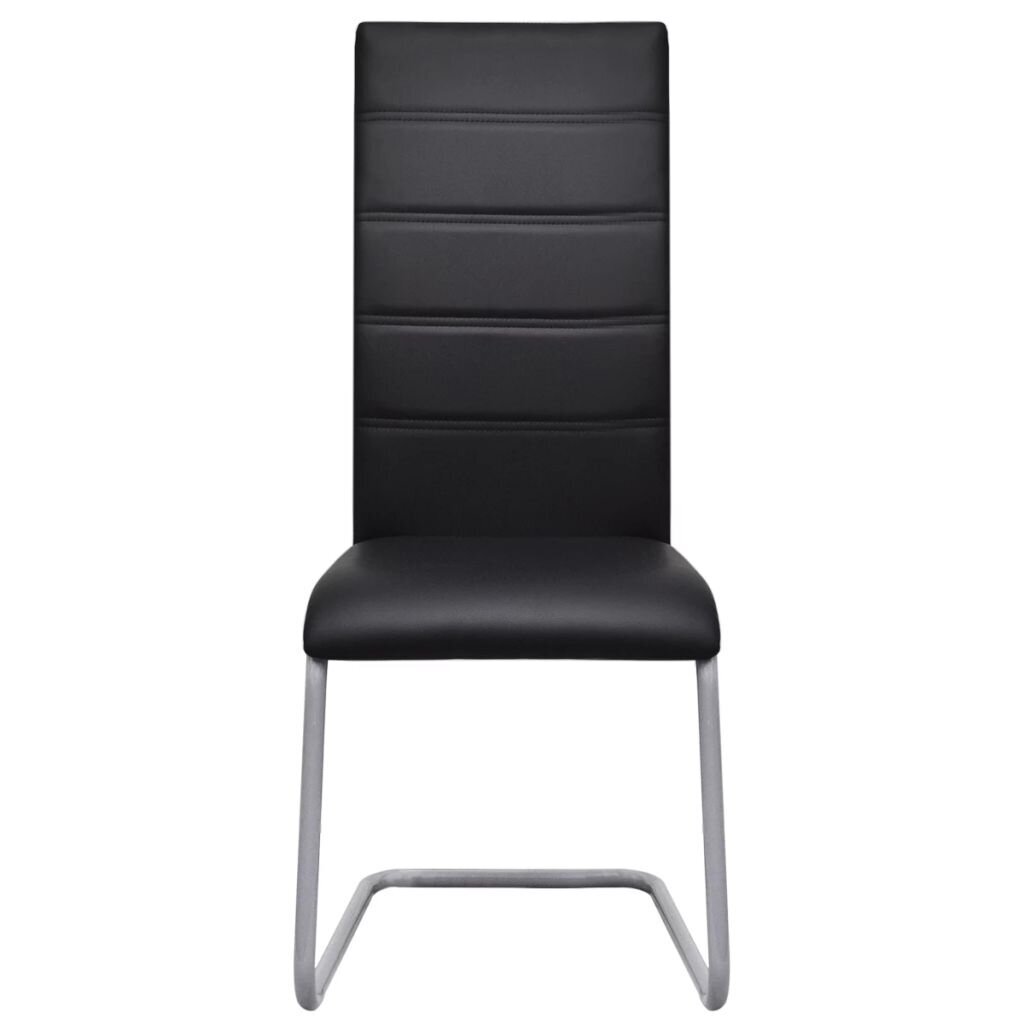 2 gembinės valgomojo kėdės aukštu atlošu, juodos kaina ir informacija | Virtuvės ir valgomojo kėdės | pigu.lt
