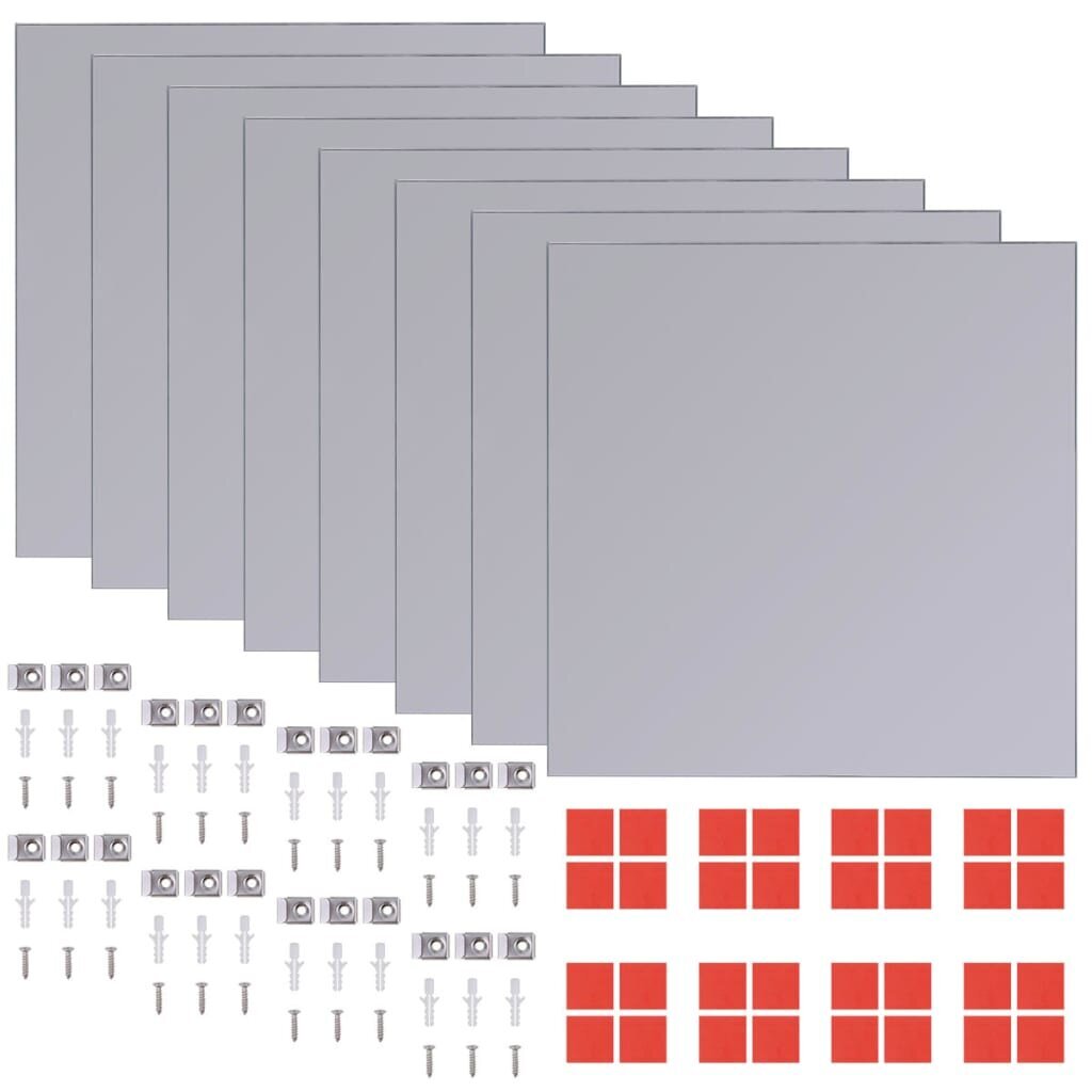 Veidrodinės stiklo plytelės be rėmo, 8 vnt. цена и информация | Veidrodžiai | pigu.lt