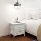 Sendintas prancūziško stiliaus naktinis staliukas, medinis цена и информация | Spintelės prie lovos | pigu.lt