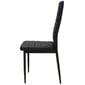 Valgomojo stalo ir kėdžių komplektas, juodos spalvos цена и информация | Valgomojo komplektai | pigu.lt