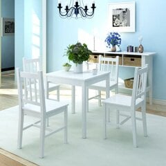 Набор кухонной мебели, 5 шт., Белая сосна цена и информация | Комплекты мебели для столовой | pigu.lt