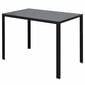 7 dalių valgomojo stalo ir kėdžių komplektas, juodas цена и информация | Valgomojo komplektai | pigu.lt