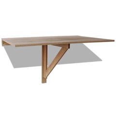 Складной настенный стол дуб, 100x60 см цена и информация | Садовые столы, столики | pigu.lt