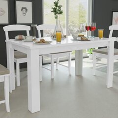 Обеденный стол, белый цена и информация | Кухонные и обеденные столы | pigu.lt