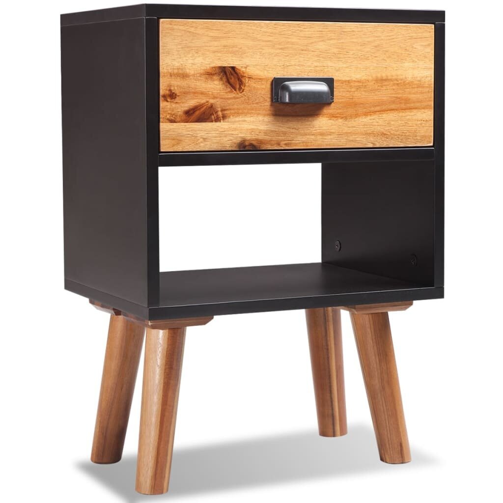 Naktinis staliukas, akacijos mediena, 40x30x58 cm kaina ir informacija | Komodos | pigu.lt