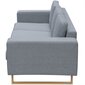 Trivietė medžiaginė sofa, šviesiai pilkos spalvos цена и информация | Sofos | pigu.lt