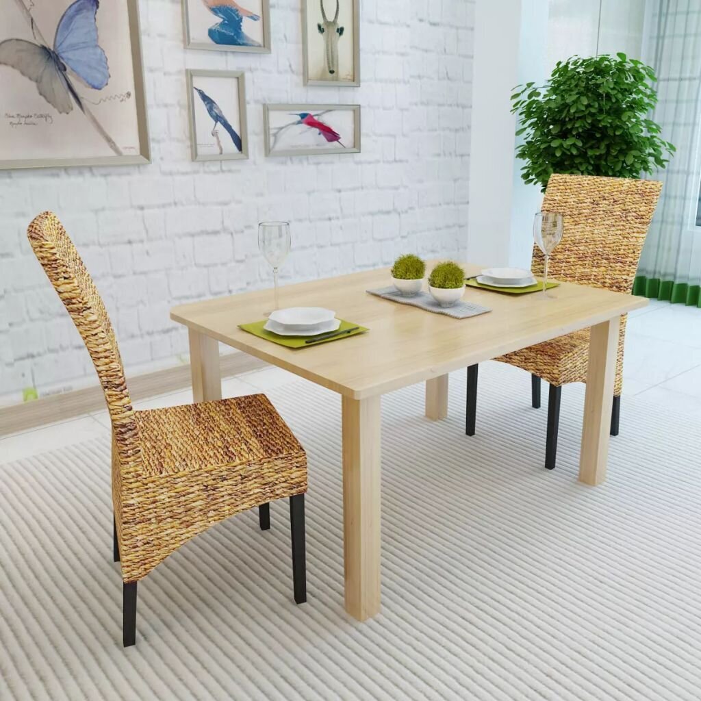 Valgomojo kėdės, Abaka, rudos, 2 vnt. kaina ir informacija | Virtuvės ir valgomojo kėdės | pigu.lt