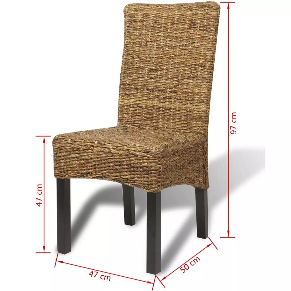Valgomojo kėdės, Abaka, rudos, 2 vnt. цена и информация | Virtuvės ir valgomojo kėdės | pigu.lt