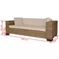 Trivietė sofa, ratanas цена и информация | Sofos | pigu.lt