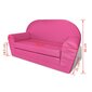 Vaikiška ištiesiama sofa, rožinė kaina ir informacija | Vaikiškos lovos | pigu.lt