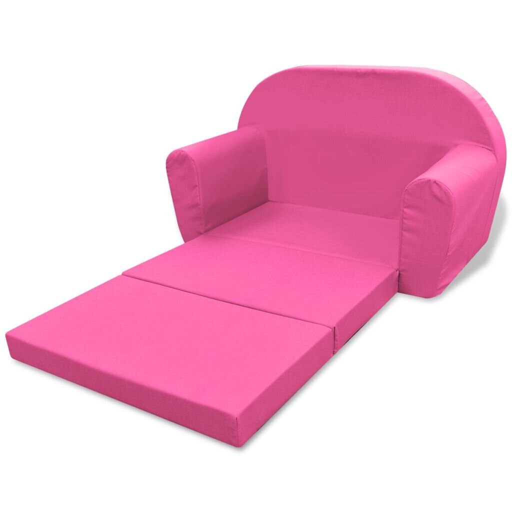 Vaikiška ištiesiama sofa, rožinė цена и информация | Vaikiškos lovos | pigu.lt