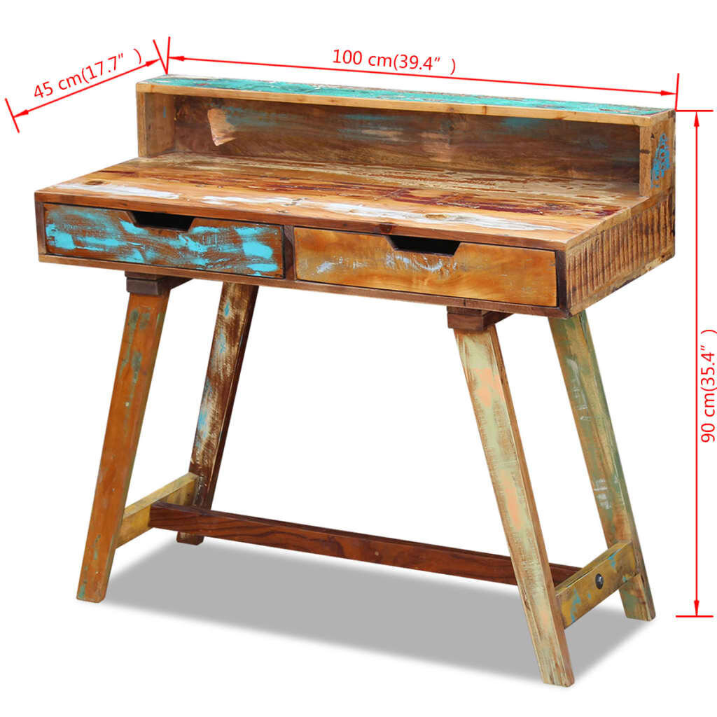 Perdirbtos medienos rašomasis stalas kaina ir informacija | Kompiuteriniai, rašomieji stalai | pigu.lt