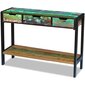 Perdirbtos medienos staliukas su 3 stalčiais kaina ir informacija | Kavos staliukai | pigu.lt