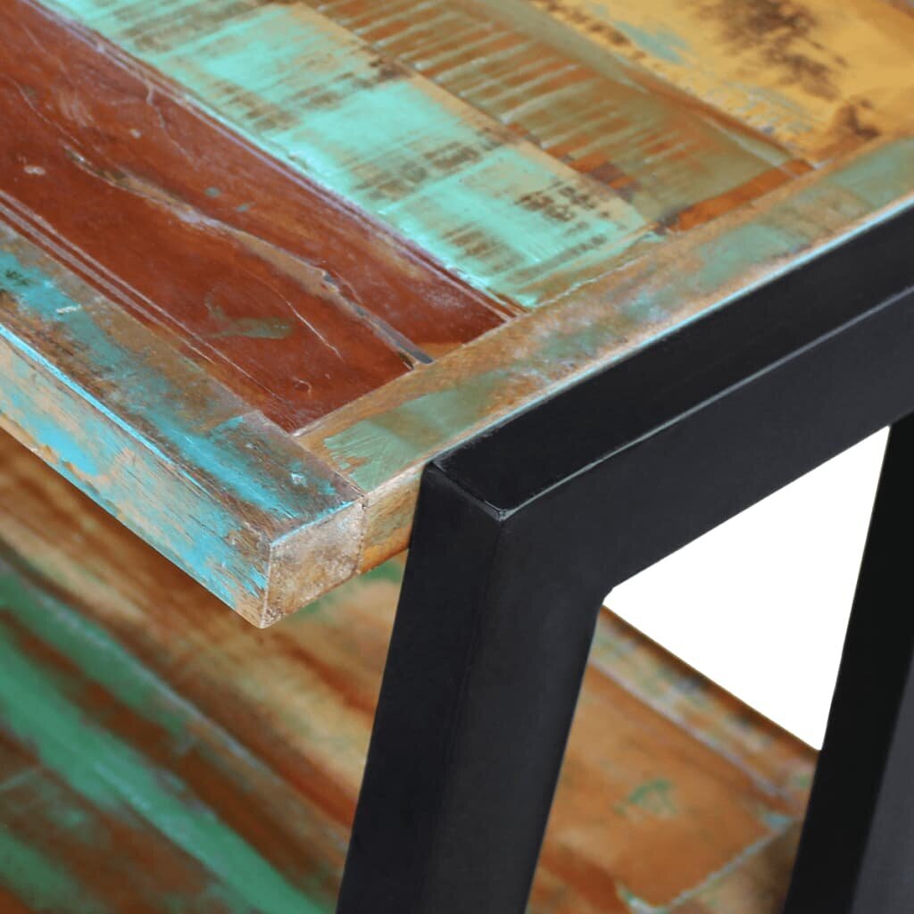 Perdirbtos medienos staliukas su 3 lentynomis kaina ir informacija | Kavos staliukai | pigu.lt
