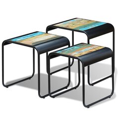 3 раздвижных стола из переработанной древесины цена и информация | Журнальные столики | pigu.lt