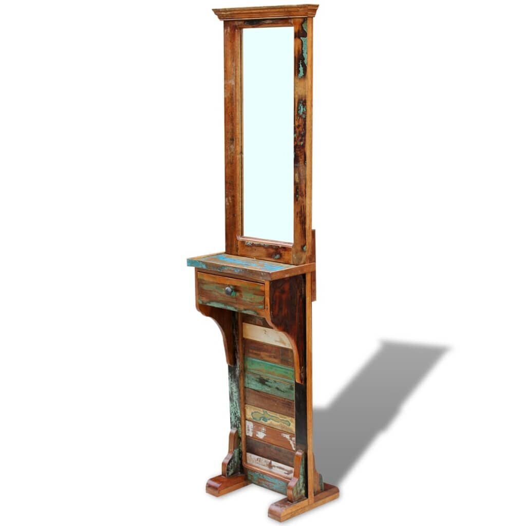 Prieškambario veidrodis, perdirbta mediena, 47x23x180 cm цена и информация | Veidrodžiai | pigu.lt