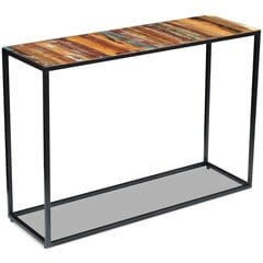 Консольный столик, массивная переработанная древесина, 110х35x76 см цена и информация | Столы-консоли | pigu.lt