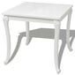 Valgomojo stalas, 80x80x76 cm, labai blizgus, baltas цена и информация | Virtuvės ir valgomojo stalai, staliukai | pigu.lt