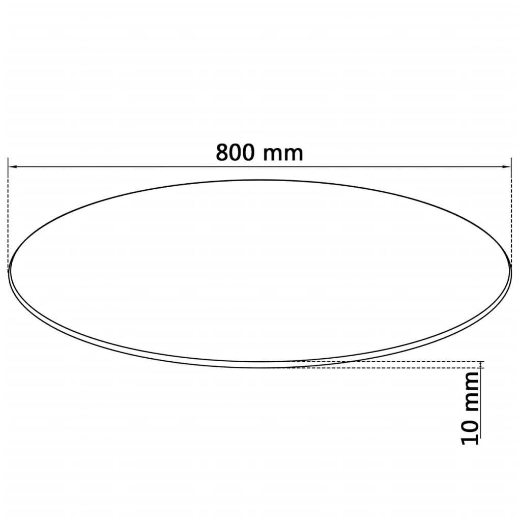 Stalviršis, grūdintas stiklas, apvalus, 800 mm kaina ir informacija | Stalviršiai | pigu.lt