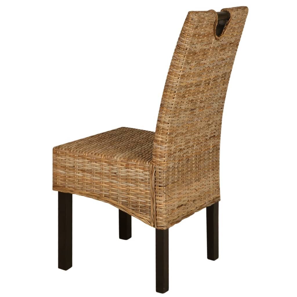 Valgomojo kėdės, kubu ratanas, mango mediena kaina ir informacija | Virtuvės ir valgomojo kėdės | pigu.lt