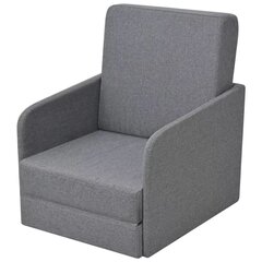 Кресло-кровать, ткань, 59,5 x 72 x 72,5 см, светло-серый цена и информация | Кресла в гостиную | pigu.lt