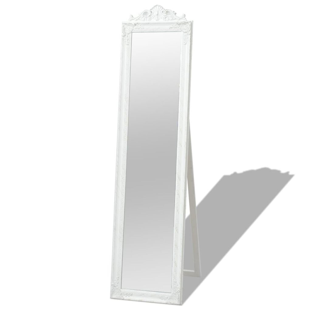 Pastatomas veidrodis, 160x40 cm, baltas kaina ir informacija | Veidrodžiai | pigu.lt