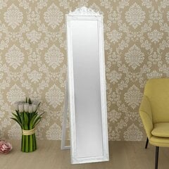 Напольное зеркало, стиль барокко, 160х40 см, белое цена и информация | Зеркала | pigu.lt