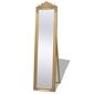 Pastatomas veidrodis, 160x40 cm, auksinės spalvos kaina ir informacija | Veidrodžiai | pigu.lt