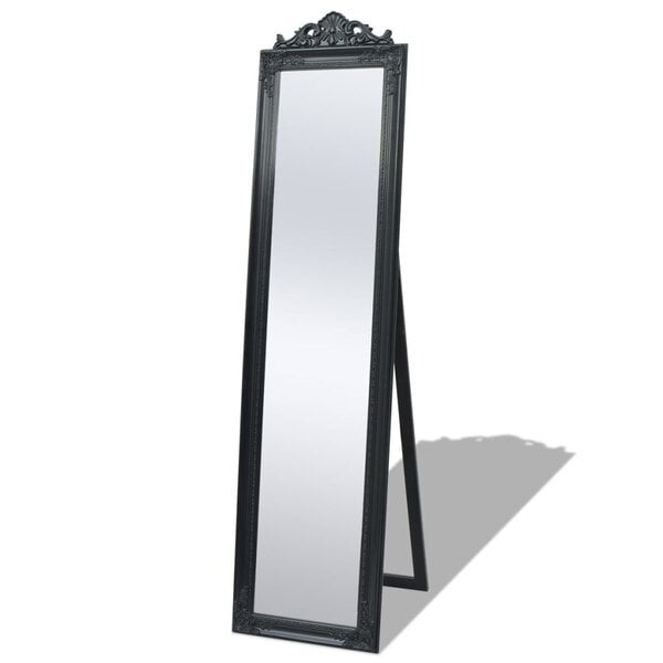 Pastatomas veidrodis, 160x40 cm, juodas kaina | pigu.lt