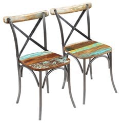 Обеденные стулья, 2 шт., массив переработанной древесины, 51 x 52 x 84 см цена и информация | Стулья для кухни и столовой | pigu.lt