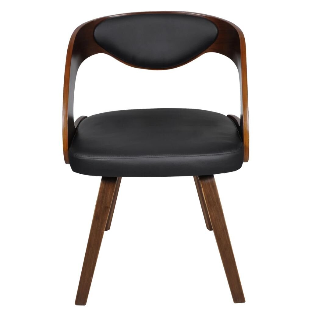Valgomojo kėdžių komplektas, medinis rėmas, rudos, 4 vnt. kaina ir informacija | Virtuvės ir valgomojo kėdės | pigu.lt