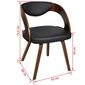 Valgomojo kėdžių mediniu rėmu komplektas, 6 vnt. kaina ir informacija | Virtuvės ir valgomojo kėdės | pigu.lt