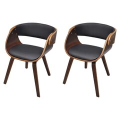 Деревянные обеденные стулья, коричневые, 2шт. цена и информация | Стулья для кухни и столовой | pigu.lt