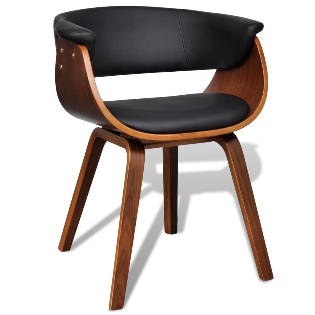 Valgomojo kėdės, 2 vnt., dirbtinė oda, rudos spalvos kaina ir informacija | Virtuvės ir valgomojo kėdės | pigu.lt